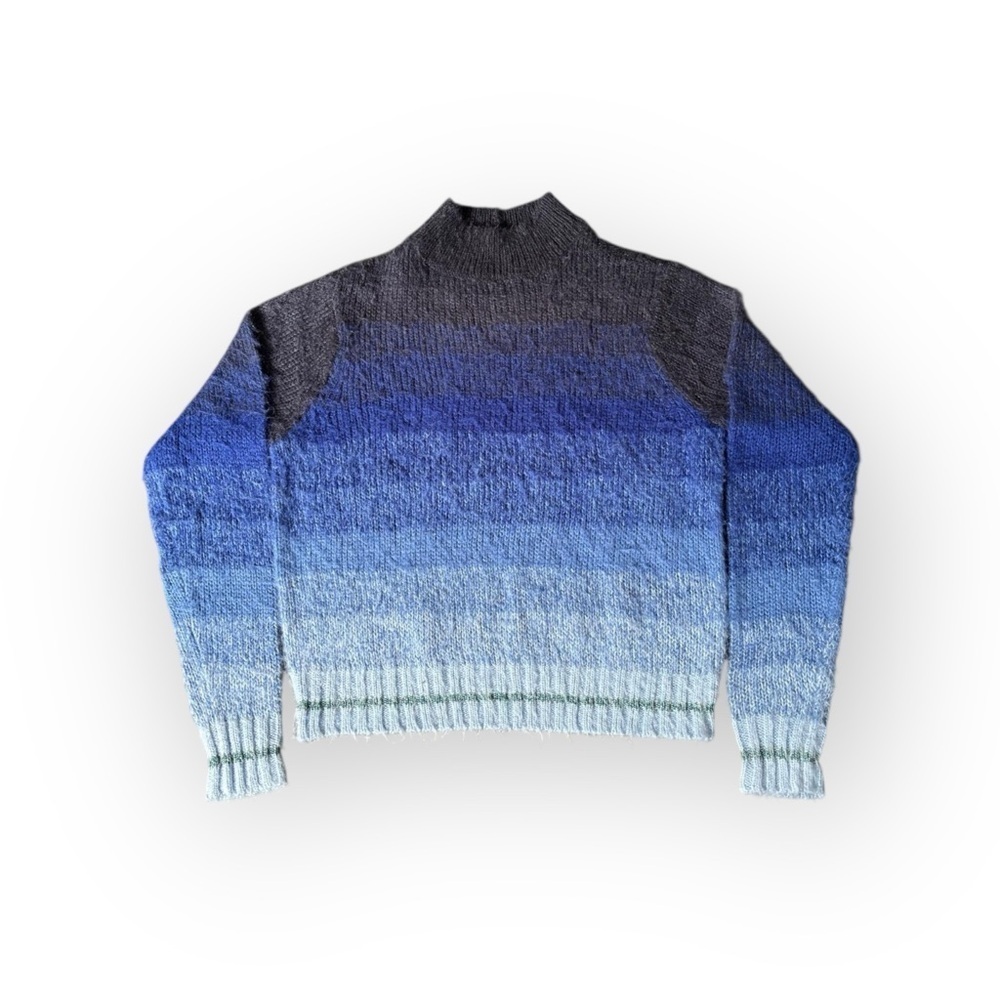 American Eagle Ombre Blue Mock Neck Sweater Women’s Size S